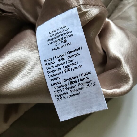 NWT JCrew Bomber Leather Jacket Womens XS Tan Nude Boulder Long Sleeve BJ932 NEW - Picture 9 of 13